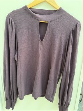 Nation LTD Long Sleeve Keyhole Top - Mauve